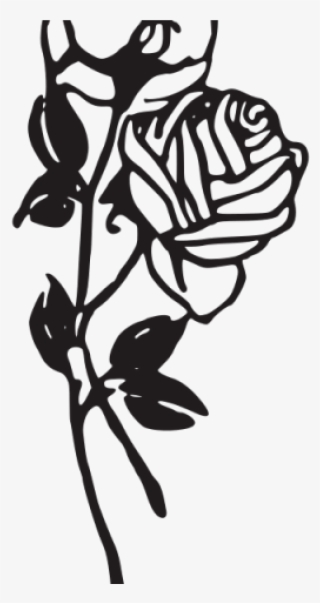 White Rose Clipart Rose Bud - Rose Png Black And White