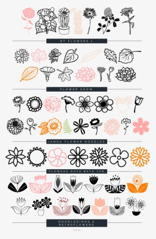 Dingbats De Flores Creative Mindly Y M - Dibujos De Flores A Lapiz Faciles  Transparent PNG - 700x1073 - Free Download on NicePNG