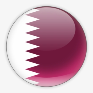 9 - - Qatar Round Flag Png