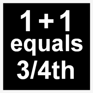 In Marketing, 1 Plus 1 Often Equals 3/4th - Poster