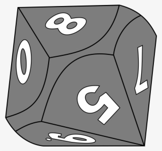 10-sided Die - 10 Sided Dice Png