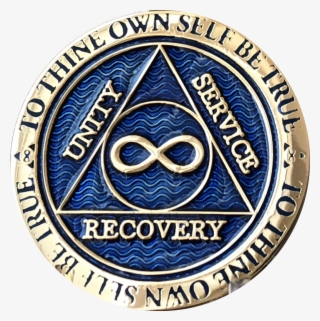 Infinity Eternal Aa Medallion Reflex Blue Alcoholics - Emblem