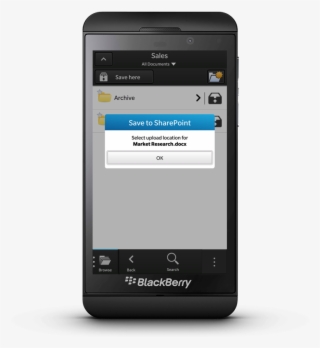 Upload Documents To Sharepoint Directly From Your Mobile - Blackberry