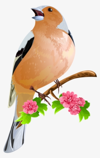 Bird On The Flowering Branch Icon Font, Print Fonts, - Singing Bird Art