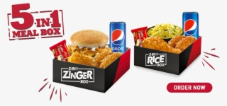 Kfc 5 In 1 Zinger Box New Advertisement Targets - Kfc Menu Goa