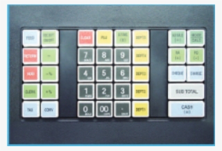 Sam4s Er-180us Cash Register Cash Registers - Modern Cash Register Keyboard