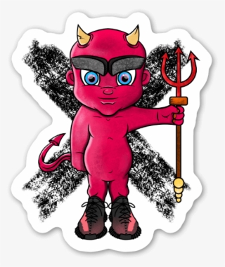 Devil In Yeezys Sticker - Cartoon