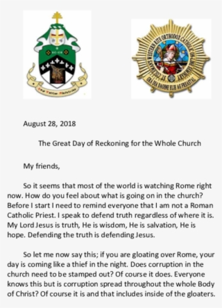 The Great Day Of Reckoning For The Whole Church - Crest