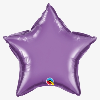 20" Chrome Purple Star Foil Balloon - Turquoise Star Balloon