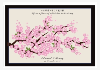 Pink Cherry Blossom Tree Personalised Asian Wedding - Cherry Blossom