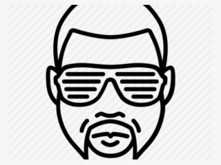 Drawn Celebrity Kanye West - Kanye West Head Outline