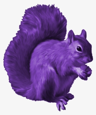 Cute Purple Squirrel Clipart - Tupai Png
