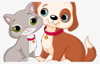 Cats Vs Dogs Clip Art Clip Art Dog And Cat Cat And - Cartoon Animal Kindness