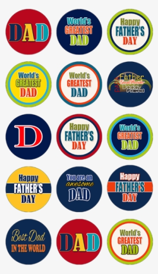 6 Gun Metal & Silver Happy Fathers Day Best Dad Cupcake Toppers
