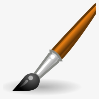 Paint Brush Clip Art Style Paintbrush At Clker Vector - Brush Tool In Ms Paint