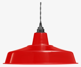 Powdercoated Large Red Shade - Lamp