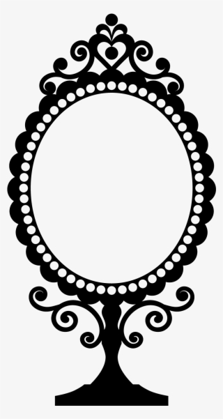 Plaque Clipart Oval Outline - Vintage Mirror Vector Png