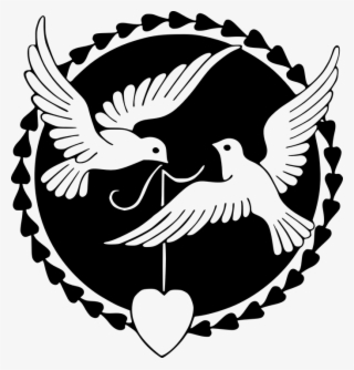 Clipart Wedding Dove - Love Clipart Black And White