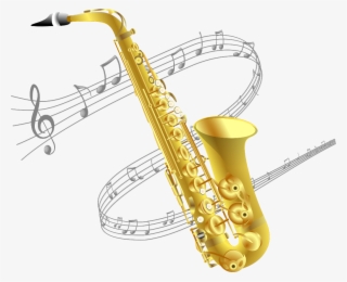 Transparent Background Saxophone Clipart