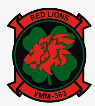 Usmc Vmm-363 Lucky Red Lions Sticker - Hcs 5 Firehawks