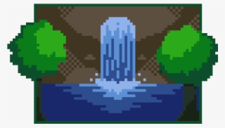 Bg-waterfall - Waterfall Pixel Art