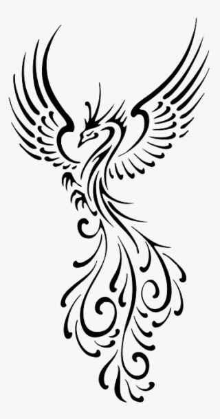 Phoenix Tattoo Designs Female - Tribal Phoenix