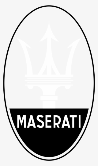 Maserati Logo Black And White - Maserati Emblem
