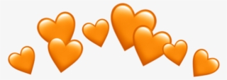 Crown Orange Hearts Emoji Freetoedit - Heart