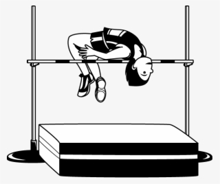 Banner Black And White Download Track Field Sport Jumping - High Jump Clip Art