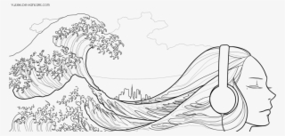 The Great Wave Line By Yuteki - Great Wave Line Art