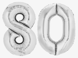 Cumpleaños De Globo De Papel Globo Plata Letras "80" - Number Balloons Rose Gold 20