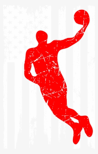 Basketball Player Sports Usa Flag Pride Tshirt - Illustration