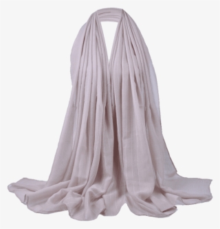 Simple Stripe Pattern Embellished Long Sheer Scarf - Stole