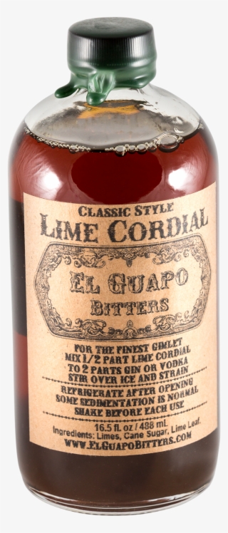 El Guapo Lime Cordial 488ml - Glass Bottle