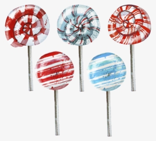 Watercolor Lollipops Png