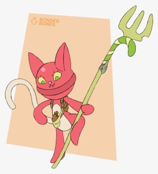 Lolipop Devil Cat - Cartoon