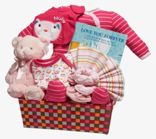Super Stripe Basket Girl - Teddy Bear