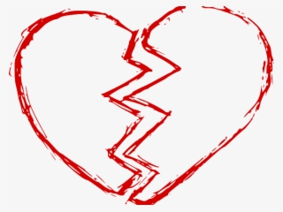 Drawn Broken Heart Pattern - Broken Heart Transparent Background