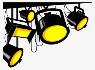 Theatre Clipart Concert Stage - Cartoon Lights Camera Action