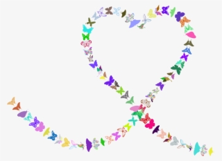 Butterflies Heart Trail Prismatic - Heart