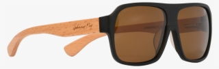 Gafas De Sol De Madera De Haya Barnizada Bombardero - Khaki