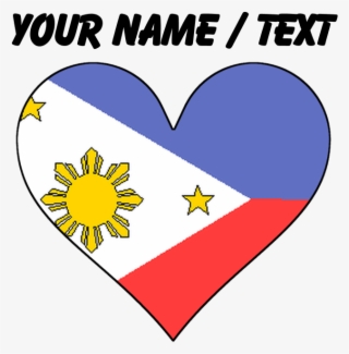 Custom Philippines Flag Heart Laptop Skins - Heart