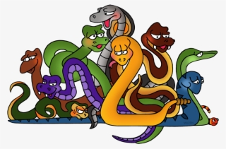 Pile Of Snakes - Cartoon