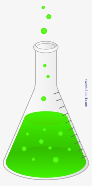 Science Flask Green Clip Art - Science Clipart Beaker