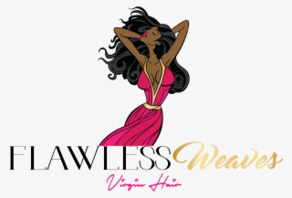 Image Based Logo For Flawless Weaves Virgin Hair - Hair Weave Logo Design