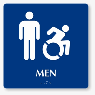Men Braille Sign, Male Updated Accessible Pictograms - Accessible Bathroom Sign
