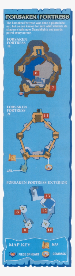 forsaken fortress map - wind waker forsaken fortress map
