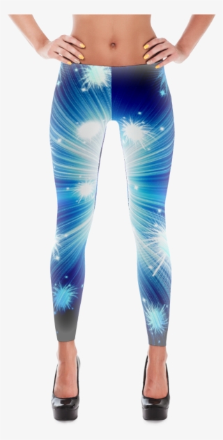 Leggings Star Burst Galaxy Blue, Sparkle Design, By - Leggings Crossfit