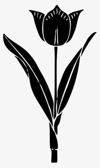 Black Gun Tattoo Design - Tulip Flower Clip Art