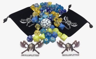 Lightning Themed Polyhedral Rpg Dice For Storm Sorcerers, - Artificial Flower